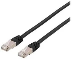 DELTACO - Komutacinis kabelis - RJ-45 (kištukas) į RJ-45 (kištukas) - 10 m - F/UTP (folija dengta neekranuota susukta pora) - CAT 6a - be halogenų, lieto plieno - juodas