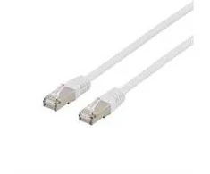 DELTACO - Patch kabelis - RJ-45 (kištukas) į RJ-45 (kištukas) - 1 m - F/UTP (folija dengta neekranuota susukta pora) - CAT 6a - be halogenų - baltas