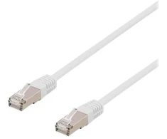 DELTACO - Patch kabelis - RJ-45 (kištukas) į RJ-45 (kištukas) - 7 m - F/UTP (folija dengta neekranuota susukta pora) - CAT 6a - be halogenų, lieto korpuso - baltas