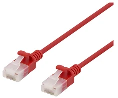 Deltaco - Patch kabelis - RJ-45 (kištukas) į RJ-45 (kištukas) - 3 m - UTP - CAT 6a - be halogenų, lieto plieno, be kabliuko - raudonas