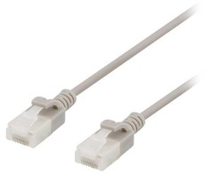 DELTACO U/UTP Cat6a tinklo kabelis, plonas, 3,5 mm skersmens, 3 m, pilkas