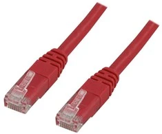 Deltaco TP-625R, 25 m, Cat6, U/UTP (UTP), RJ-45, RJ-45, raudonas