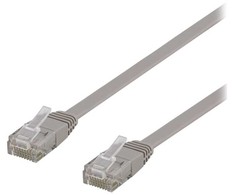 Deltaco TP-61-FL, 1 m, Cat6, U/UTP (UTP), RJ-45, RJ-45, Pilkas