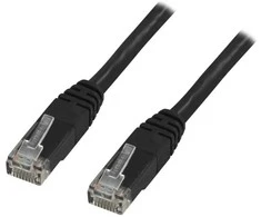 Deltaco TP-625S, 25 m, Cat6, U/UTP (UTP), RJ-45, RJ-45, juodas