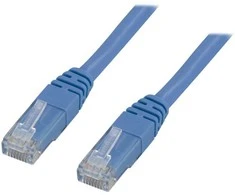 Deltaco TP-60B, 0,5 m, Cat6, U/UTP (UTP), RJ-45, RJ-45, Mėlynas