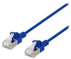 DELTACO U/FTP Cat6a tinklo kabelis, plonas, 3,8 mm skersmens, 2 m, mėlynas