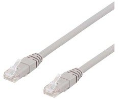 DELTACO U/UTP Cat6A jungiamasis kabelis, 50m, 500MHz, Delta, LSZH, pilkas