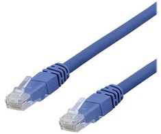 DELTACO – tinklo kabelis – RJ-45 (kištukas) į RJ-45 (kištuką) – 20 m – UTP – CAT 6a – be halogenų, presuotas – mėlynas