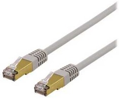 DELTACO S/FTP Cat6a tinklo kabelis, delta sertifikatas, LSZH, 7 m, pilkas