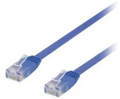Deltaco TP-63B-FL, 3 m, Cat6, U/UTP (UTP), RJ-45, RJ-45, Mėlynas