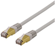 DELTACO S/FTP Cat6a tinklo kabelis, delta sertifikatas, LSZH, 7 m, pilkas