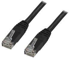 Deltaco TP-615S, 15 m, Cat6, RJ-45, RJ-45, juodas