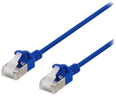 DELTACO U/FTP Cat6a tinklo kabelis, plonas, 3,8 mm skersmens, 3 m, mėlynas