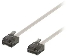 DELTACO U / UTP Cat6a patch kabelis, 0.3m, 1mm, 500MHz, pilkas UUTP-2000