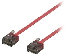 DELTACO U / UTP Cat6a patch kabelis, 2m, 1mm , 500MHz, raudonas / UUTP-2046