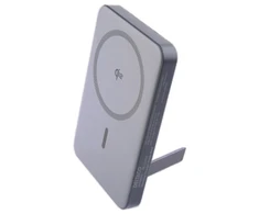 Išorinė baterija DELTACO 5000 mAh su stovu, belaidis įkrovimas, suderinamas su Qi2, magnetas, PB-Q1008 / 1903834
