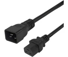 Maitinimo kabelis DELTACO IEC C20 - IEC C21 Hightemp, juodas, 2m / 1902011