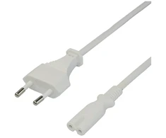 Maitinimo laidas DELTACO CEE 7/16 - C7, 3,0m, baltas / 1902294