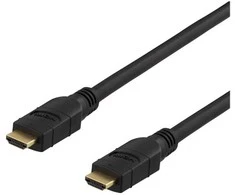 DELTACO Prime HDMI-3100 - HDMI su Ethernet kabeliu - HDMI (kištukas) į HDMI (kištukas) - 10 m - juodas - 4K palaikymas, aktyvus