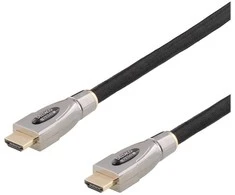 PRIME aktyvus HDMI kabelis DELTACO, 5m Tekstilinis HDMI A tipas ma 4K juodas / HDMI-4050