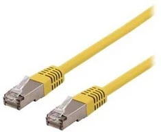 Deltaco S/FTP Cat6 patch kabelis 1m 250MHz Deltasertifikuotas LSZH geltonas