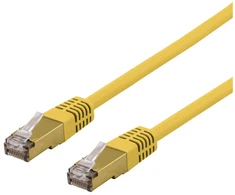 DELTACO S/FTP Cat6a jungiamasis kabelis, delta sertifikuotas, LSZH, 3 m, geltonas