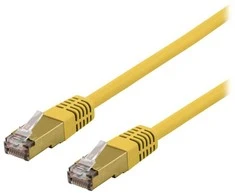 DELTACO S/FTP Cat6a jungiamasis kabelis, delta sertifikuotas, LSZH, 3 m, geltonas