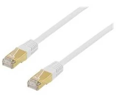 Patch kabelis DELTACO S/FTP Cat7, 3m, 600MHz, Delta sertifikuotas, LSZH, RJ45 jungtys, baltas / STP-73V