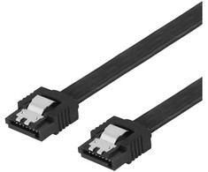 Deltaco 00200001, 0,3 m, SATA III, SATA 7 kontaktų, SATA 7 kontaktų, kištukas/kištukas, juodas