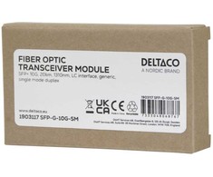 Deltaco SFP+ 10G, 20km, 1310nm, LC sąsaja, universalus, SM dvigubas