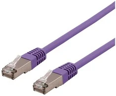 Deltaco SFTP-61PH, 1 m, Cat6, S/FTP (S-STP), RJ-45, RJ-45, violetinė