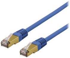 DELTACO S/FTP Cat6a tinklo kabelis, delta sertifikuotas, LSZH, 3 m, mėlynas