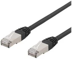 DELTACO S/FTP Cat6 patch kabelis, atsparus UV spinduliams, 3m, juodas SFTP-63UV