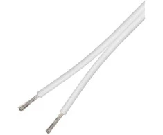 DELTACO garsiakalbio kabelis, 2x1,5 mm2, atviri galai, grynas varis, 100 m, baltas