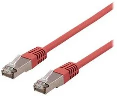 DELTACO U/STP Cat6a jungiamasis kabelis, LSZH, 0,3m, raudonas
