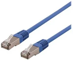DELTACO U/FTP Cat6a tinklo kabelis, LSZH, 0,5 m, mėlynas
