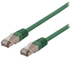 DELTACO STP-61GAU - Patch kabelis - RJ-45 (kištukas) į RJ-45 (kištukas) - 1 m - F/UTP (folija dengta neekranuota susukta pora) - CAT 6a - be halogenų, lieto plieno - žalias