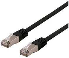 DELTACO STP-625SAU - Komutacinis kabelis - RJ-45 (kištukas) į RJ-45 (kištukas) - 25 m - F/UTP (folija dengta neekranuota susukta pora) - CAT 6a - be halogenų, lieto korpuso - juodas