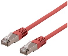DELTACO U/STP Cat6a tinklo kabelis, LSZH, 3 m, raudonas
