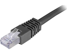 Deltaco STP-650S, 50 m, Cat6, F/UTP (FTP), RJ-45, RJ-45, juodas