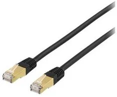 Deltaco STP-715S, 15 m, Cat7, S/FTP (S-STP), RJ-45, RJ-45, juodas