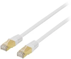 Patch kabelis DELTACO S/FTP Cat7, 2m, 600MHz, Delta sertifikuotas, LSZH, RJ45 jungtys, baltas / STP-72V