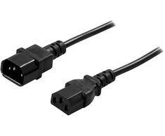 DELTACO - Maitinimo kabelis - IEC 60320 C14 į IEC 60320 C13 - 2 m