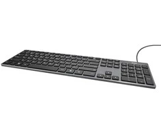 Klaviatūra Deltaco TB-801-US, viso dydžio (100 %), laidinis, USB, žirklinio mygtuko jungiklis, QWERTY, juodas