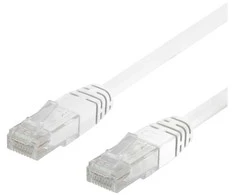 Deltaco TP-603V-50P, 0,3 m, Cat6, U/UTP (UTP), RJ-45, RJ-45, baltas