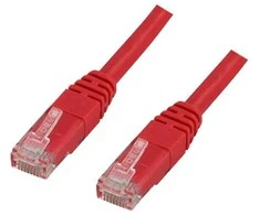 Deltaco TP-607R, 0,75 m, Cat6, U/UTP (UTP), RJ-45, RJ-45, raudonas