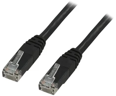 Deltaco TP-607S, 0,75 m, Cat6, U/UTP (UTP), RJ-45, RJ-45, juodas
