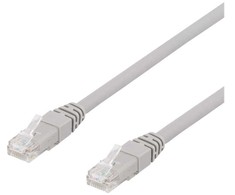 DELTACO TP-60AU – tinklo kabelis – RJ-45 (kištukas) į RJ-45 (kištuką) – 50 cm – UTP – CAT 6a – be halogenų – pilka
