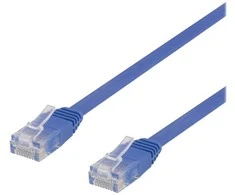 Deltaco TP-60B-FL, 0,5 m, Cat6, U/UTP (UTP), RJ-45, RJ-45, mėlynas