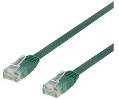 Deltaco TP-60G-FL, 0,5 m, Cat6, U/UTP (UTP), RJ-45, RJ-45, žalias
